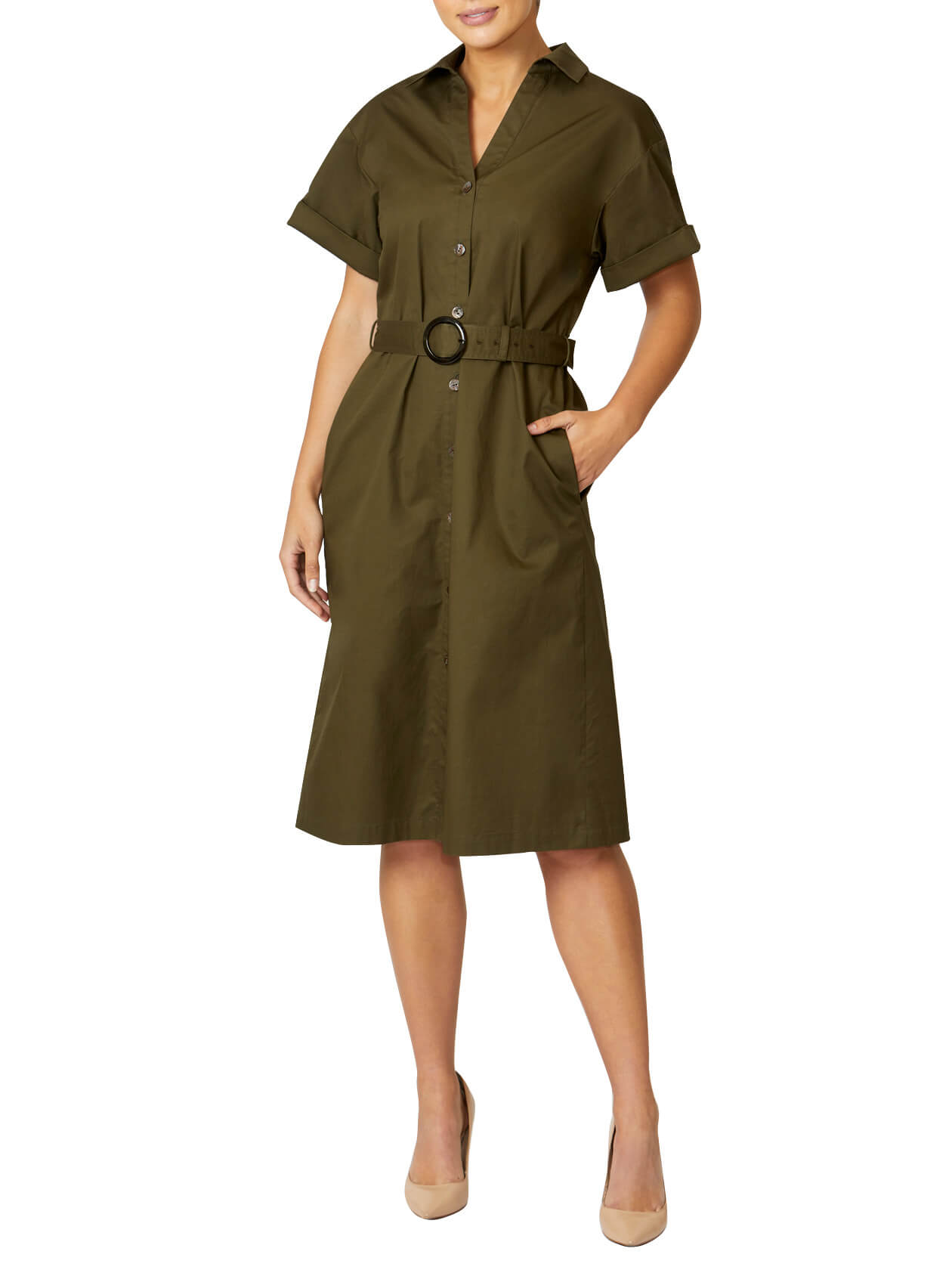 Polyester shirt dress online