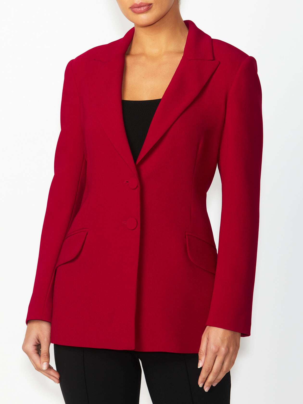 Ladies red blazer best sale