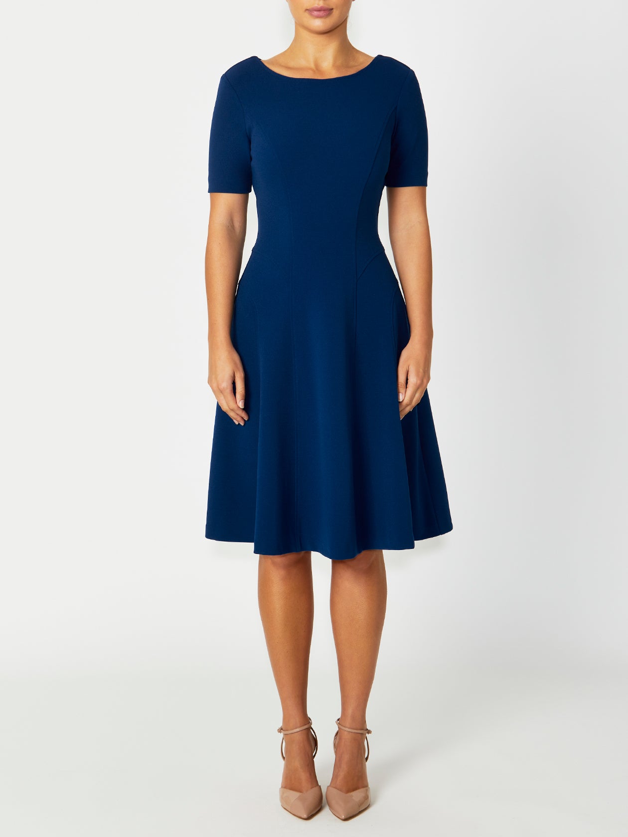 Navy blue scuba dress shops