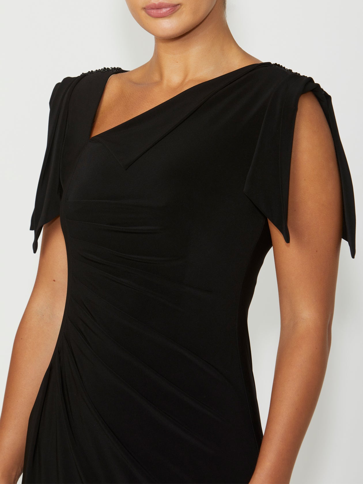 Hebe Black Jersey Dress