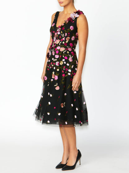 Belle Floral A-Line Dress