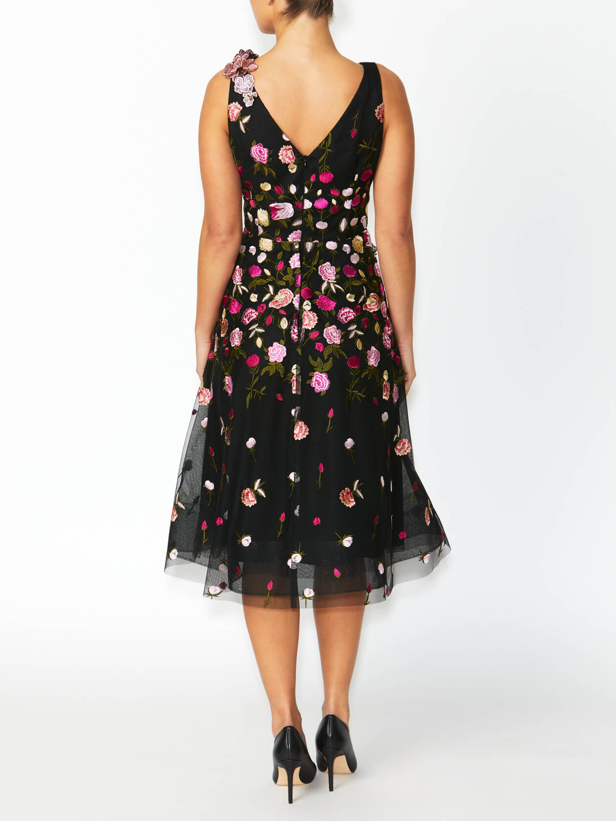 Black with floral dress shops