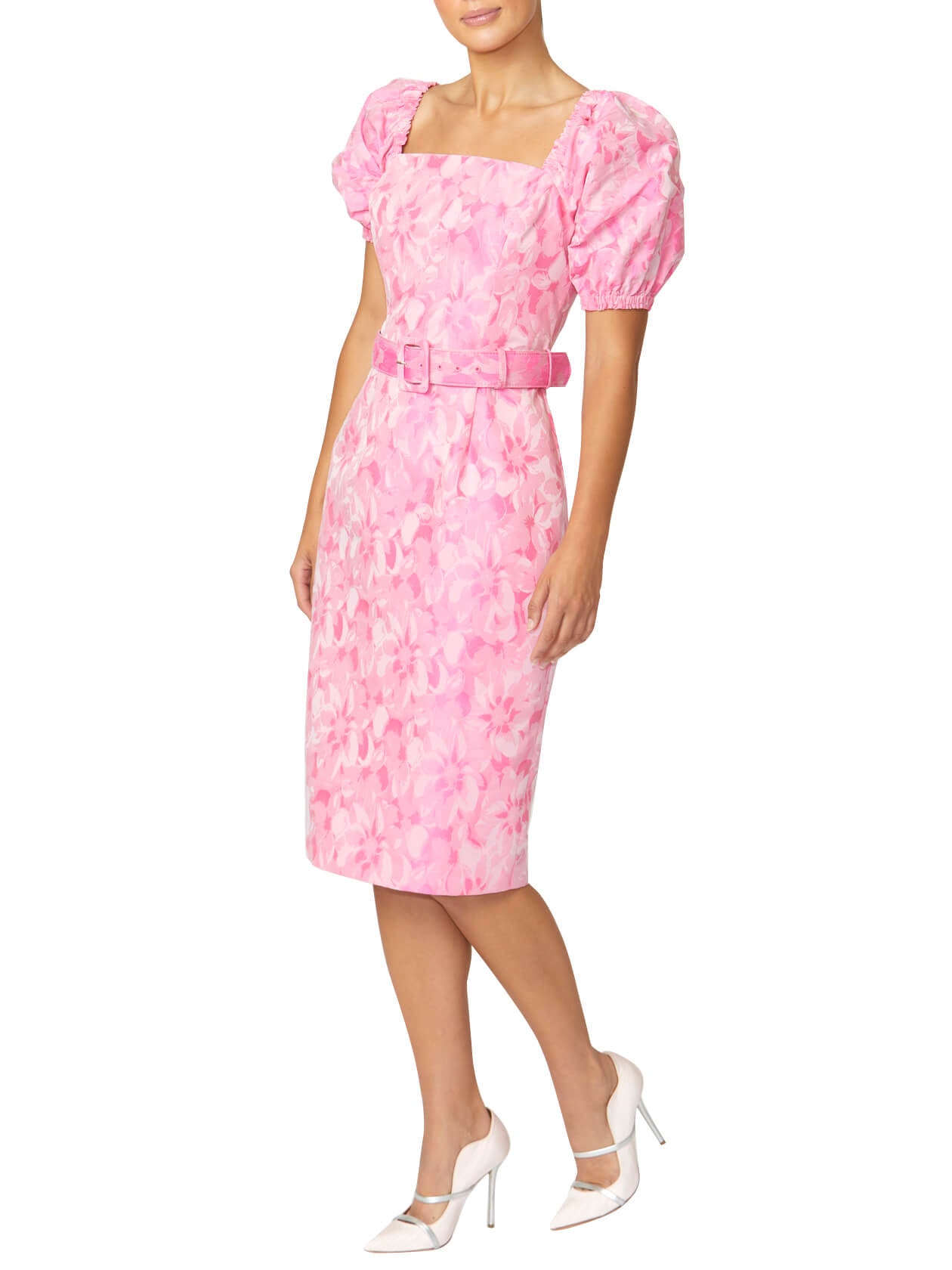 Pink clearance jacquard dress