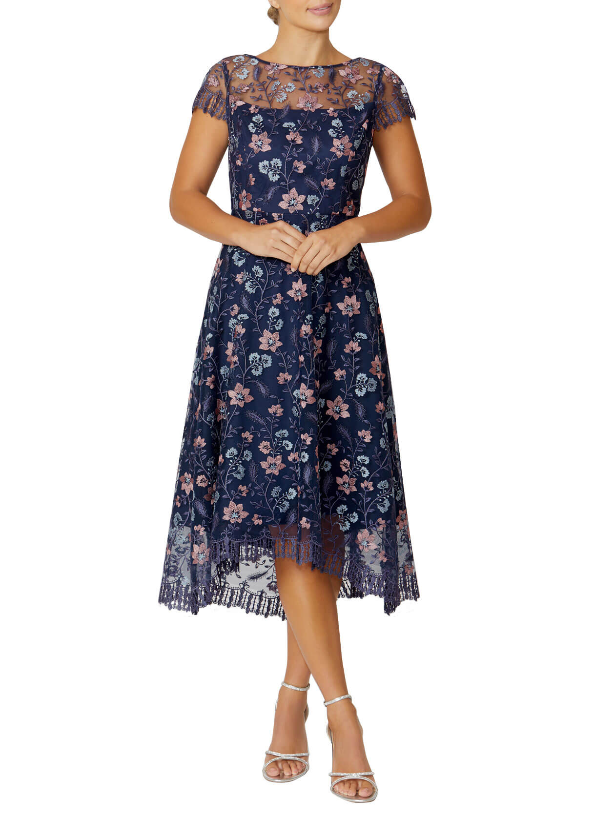 Stellar Navy Floral A-Line Dress