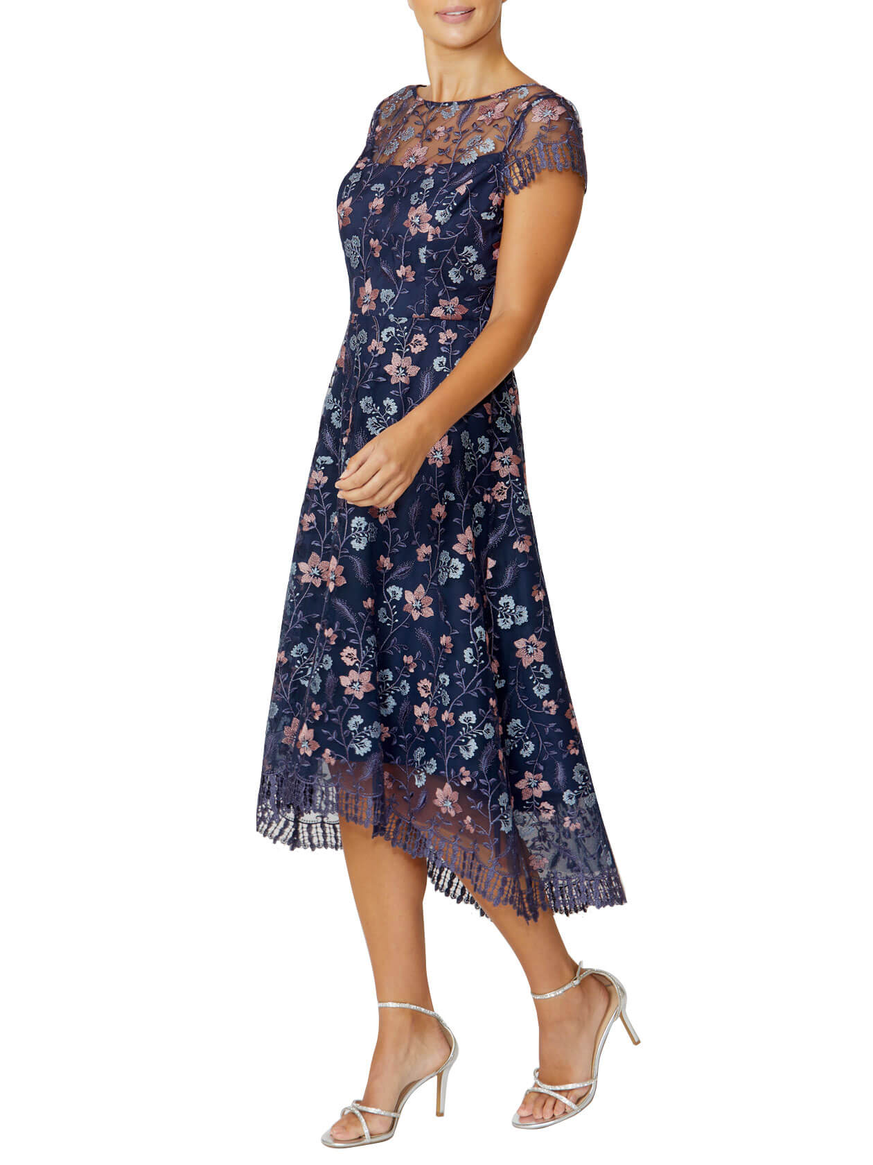 Stellar Navy Floral A-Line Dress