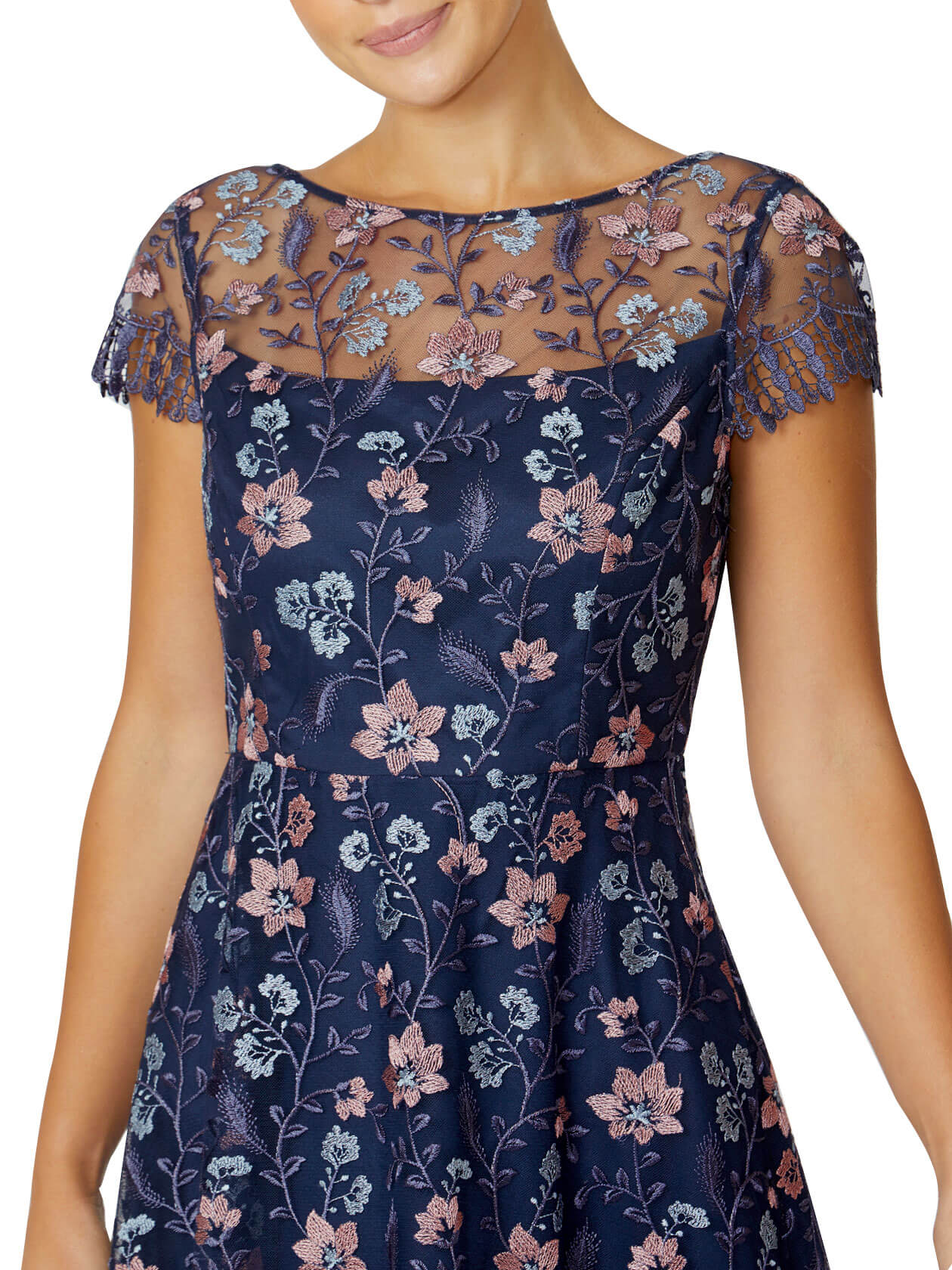 Stellar Navy Floral A-Line Dress