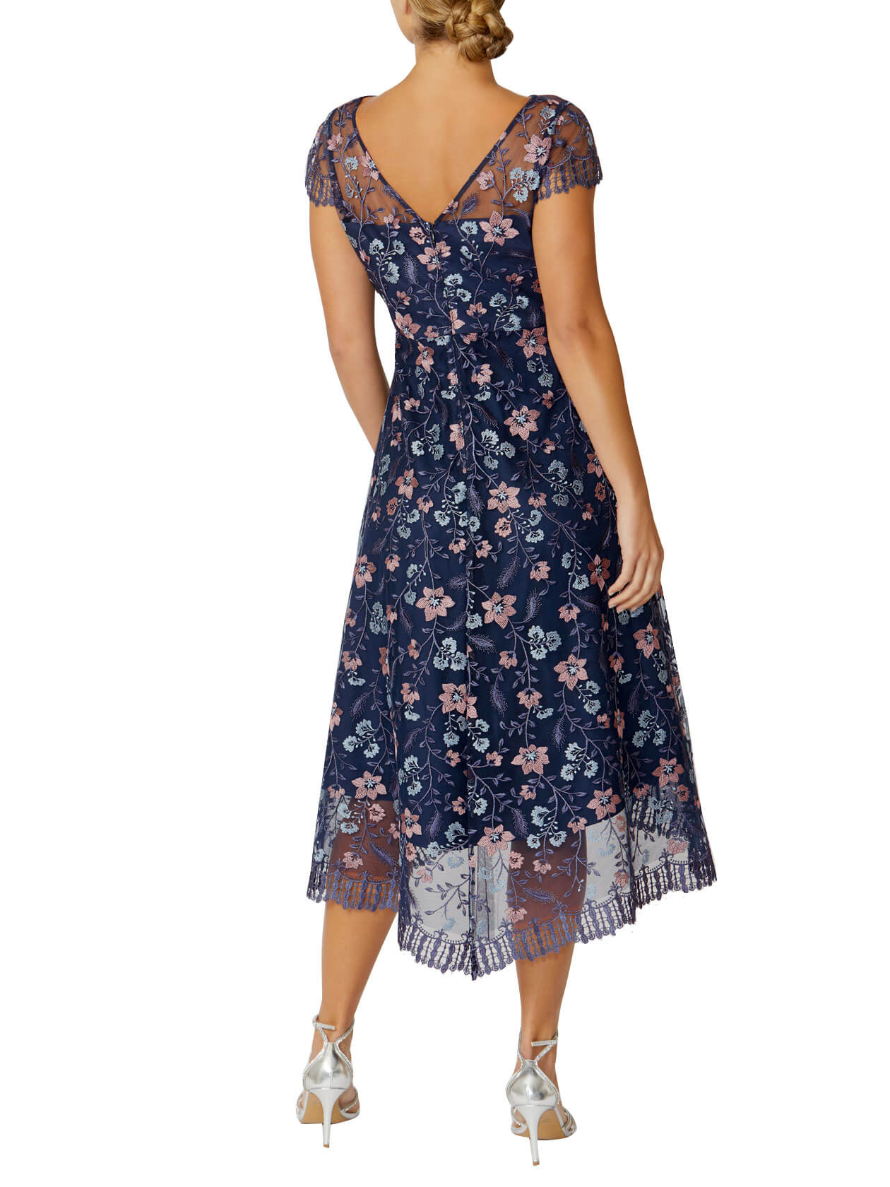 Stellar Navy Floral A-Line Dress