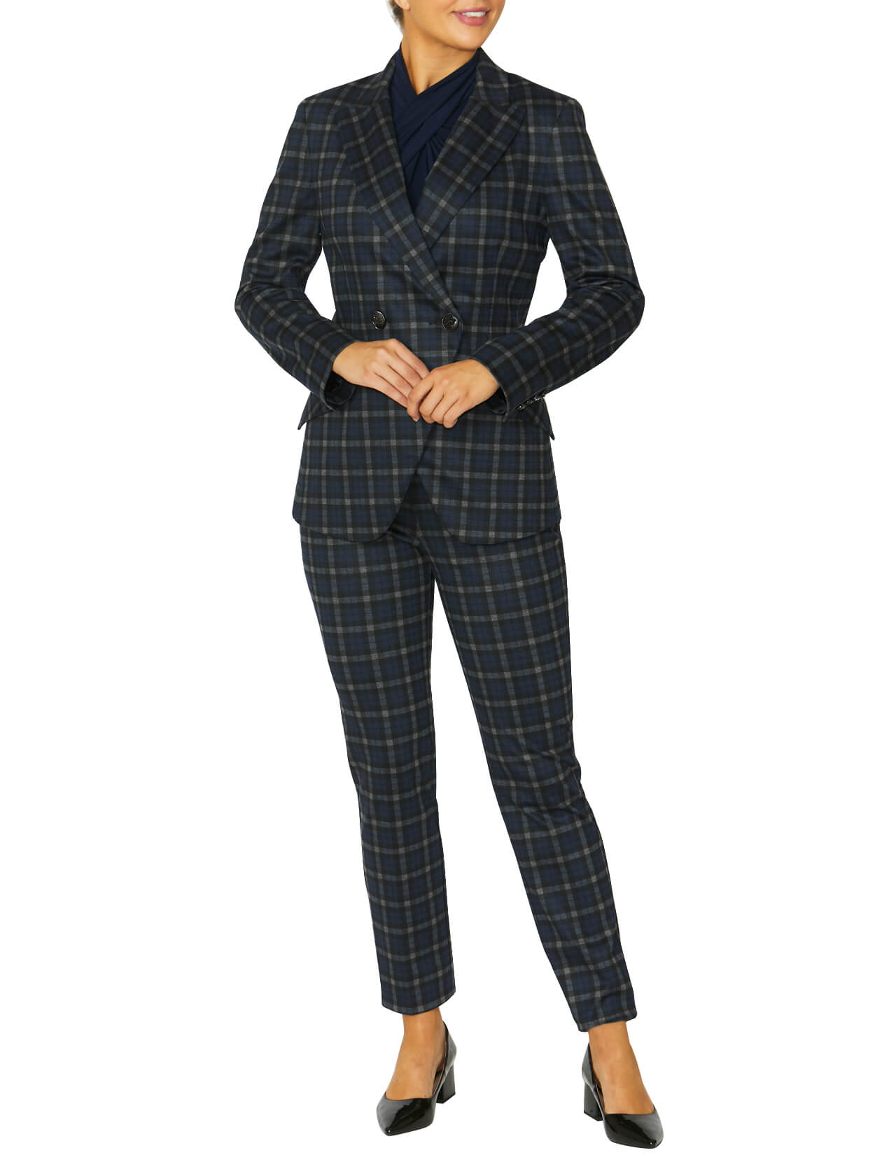 Miranda Blue Check Blazer