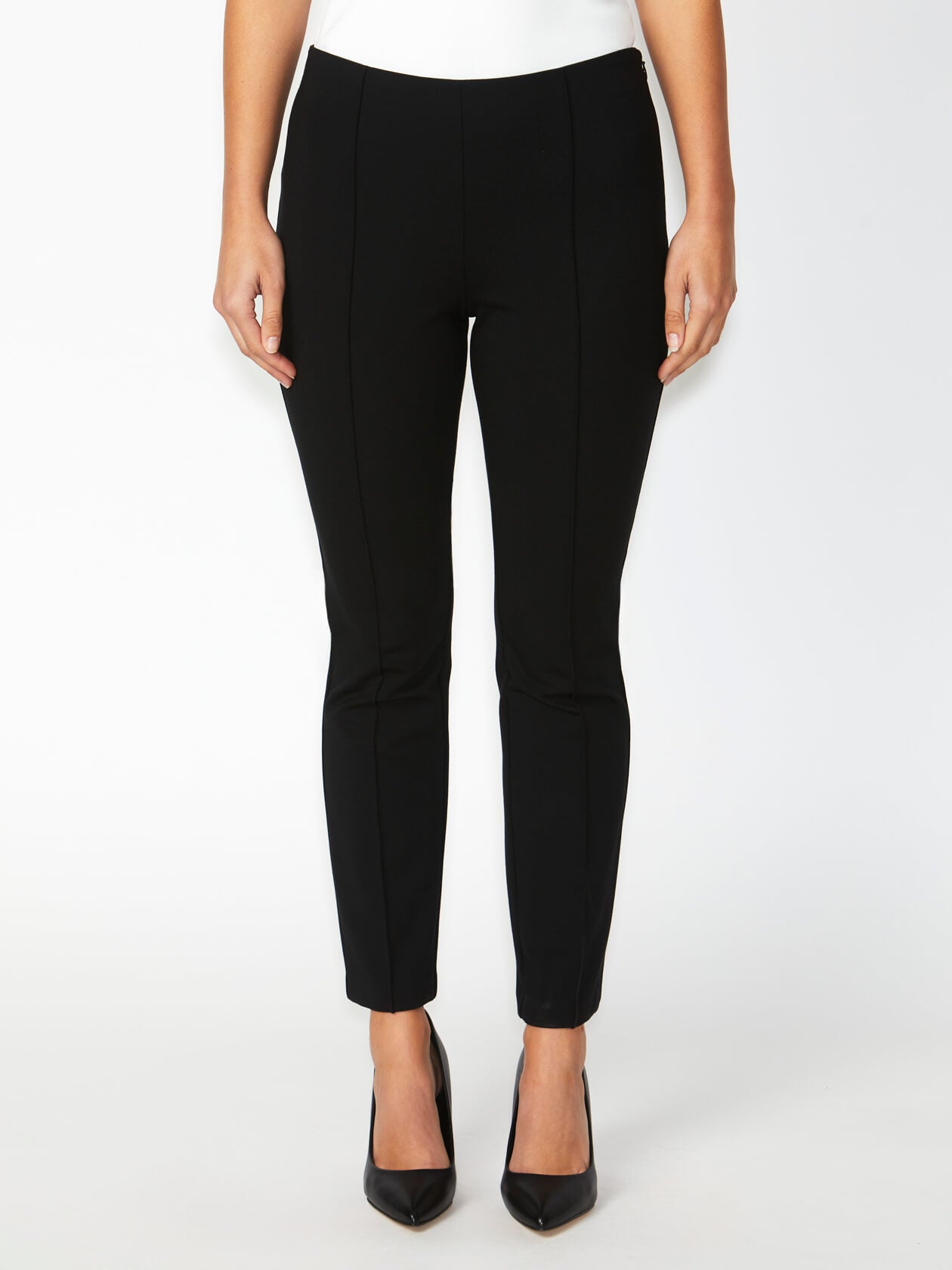 Black stretch slacks best sale