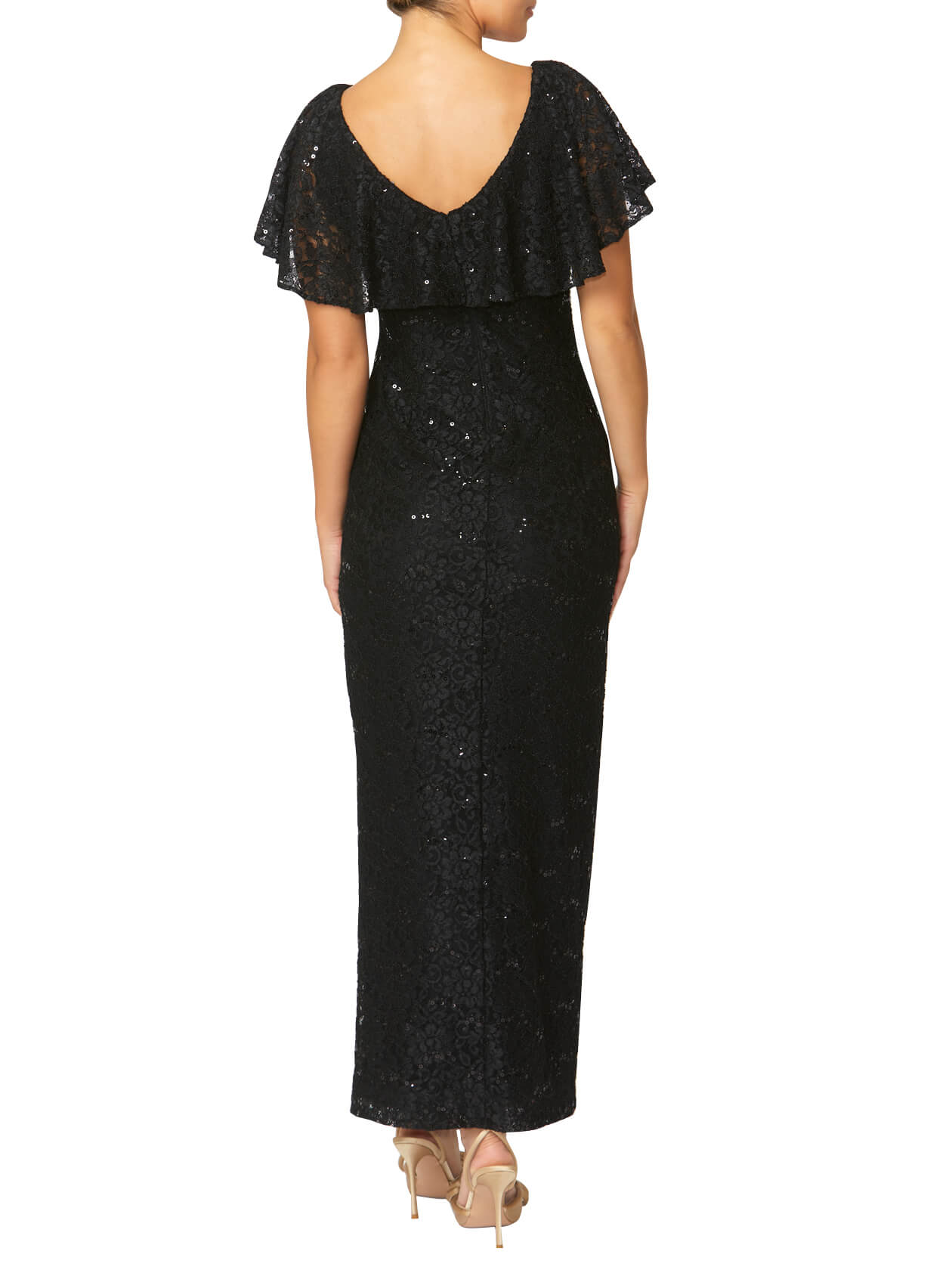 Women s Sequin Floor Length Gown in Black