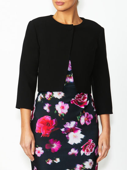 Milena Black Floral Dress