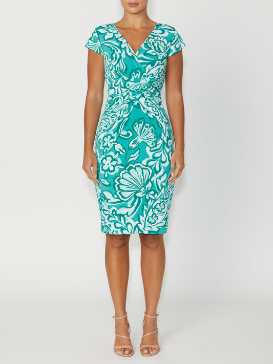 Women's Jersey Dress in Green | Emelynn