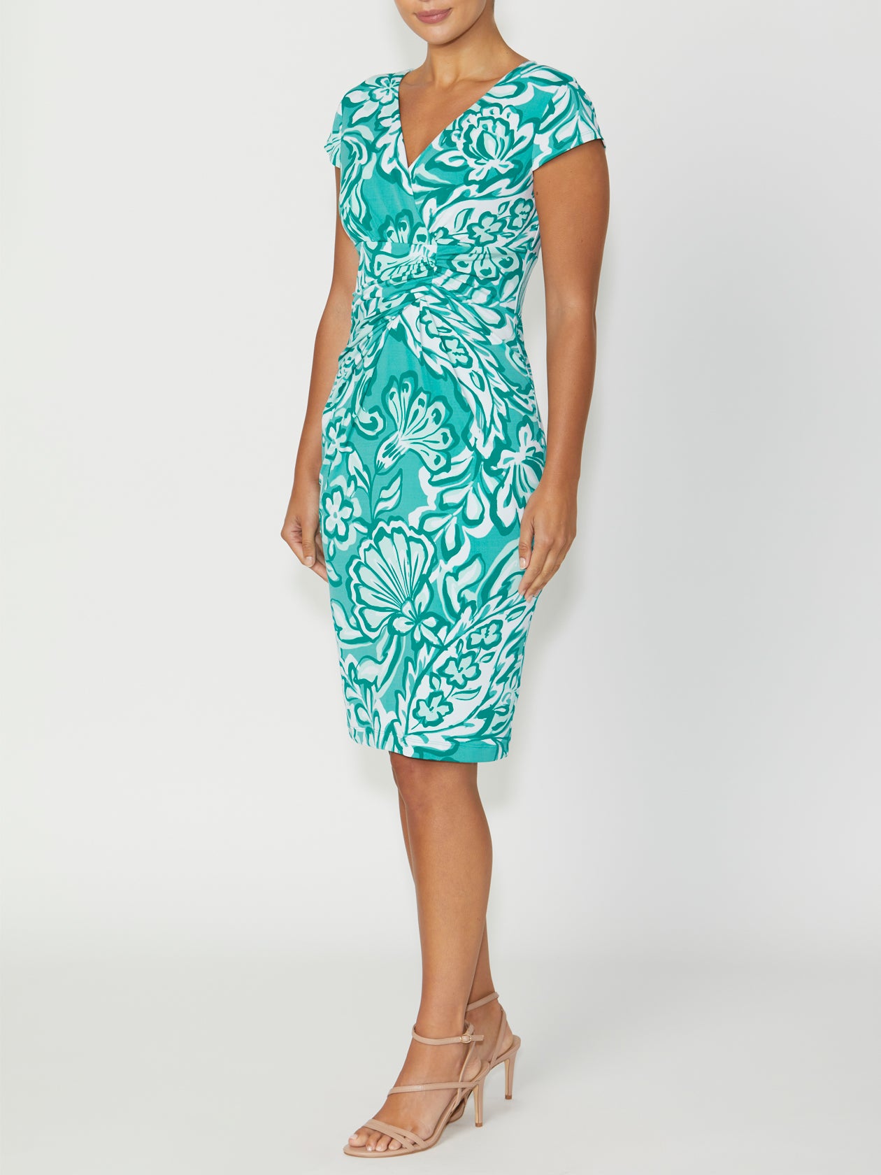 Women's Jersey Dress in Green | Emelynn