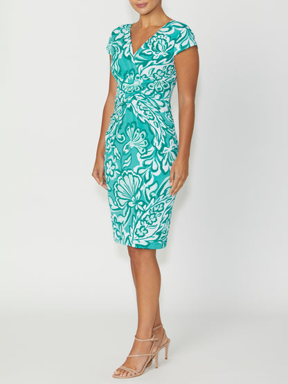 Women's Jersey Dress in Green | Emelynn