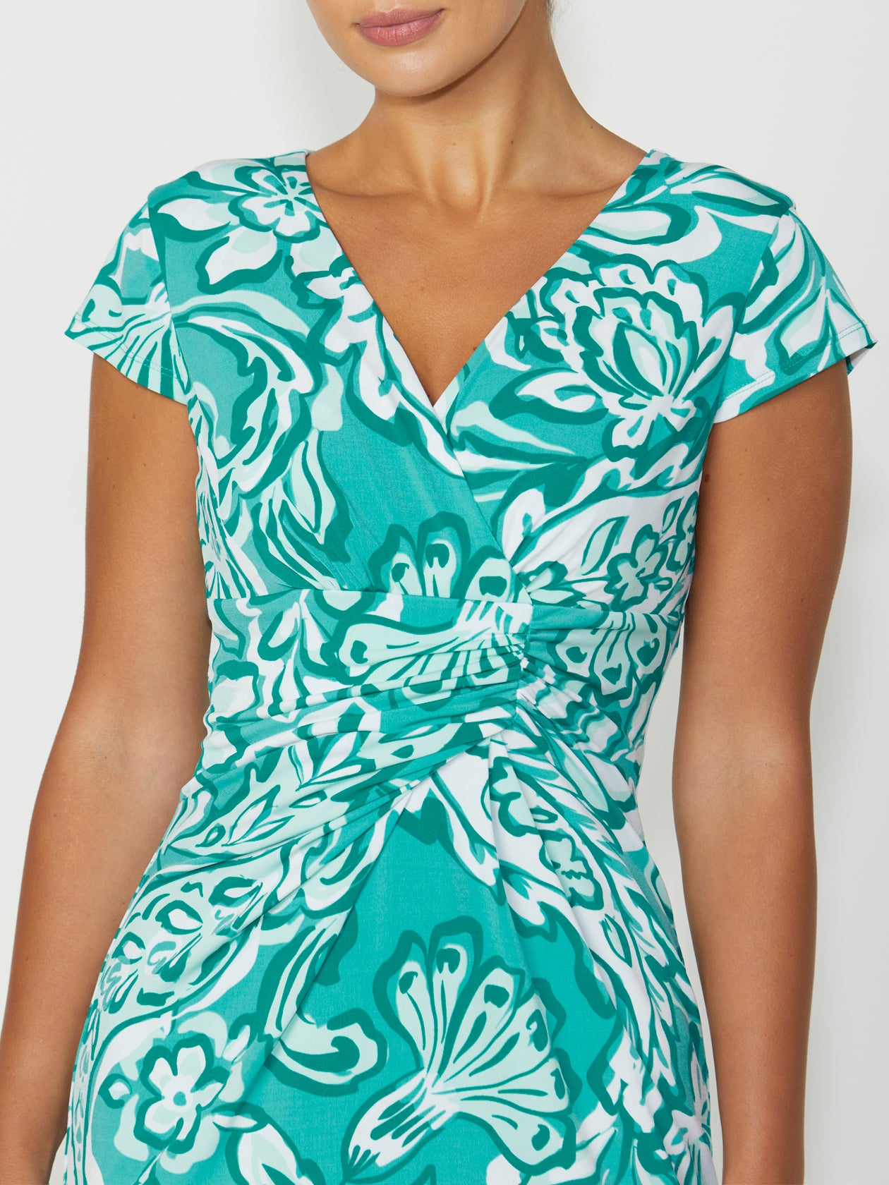 Women's Jersey Dress in Green | Emelynn