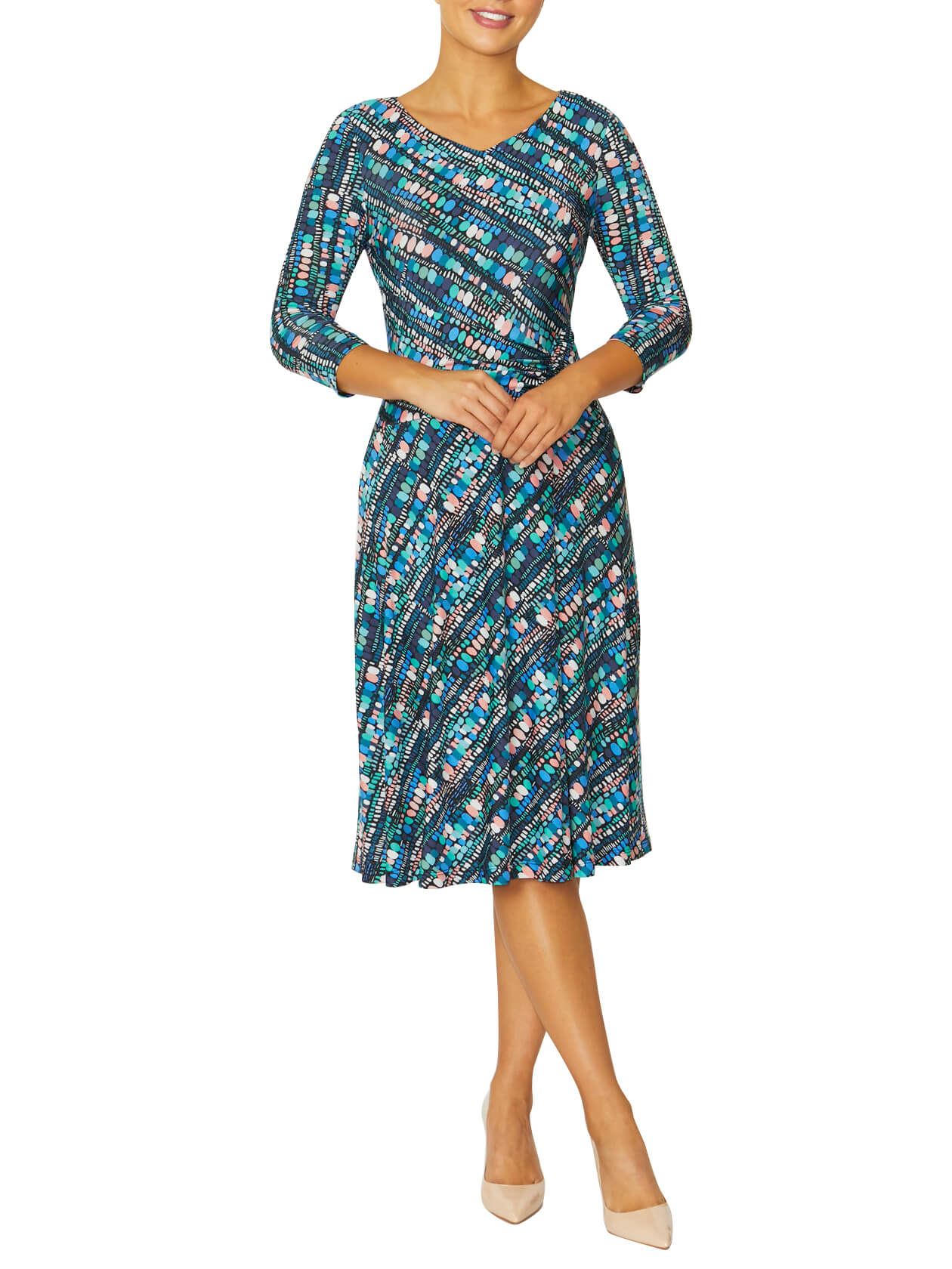 Ocean print outlet dress