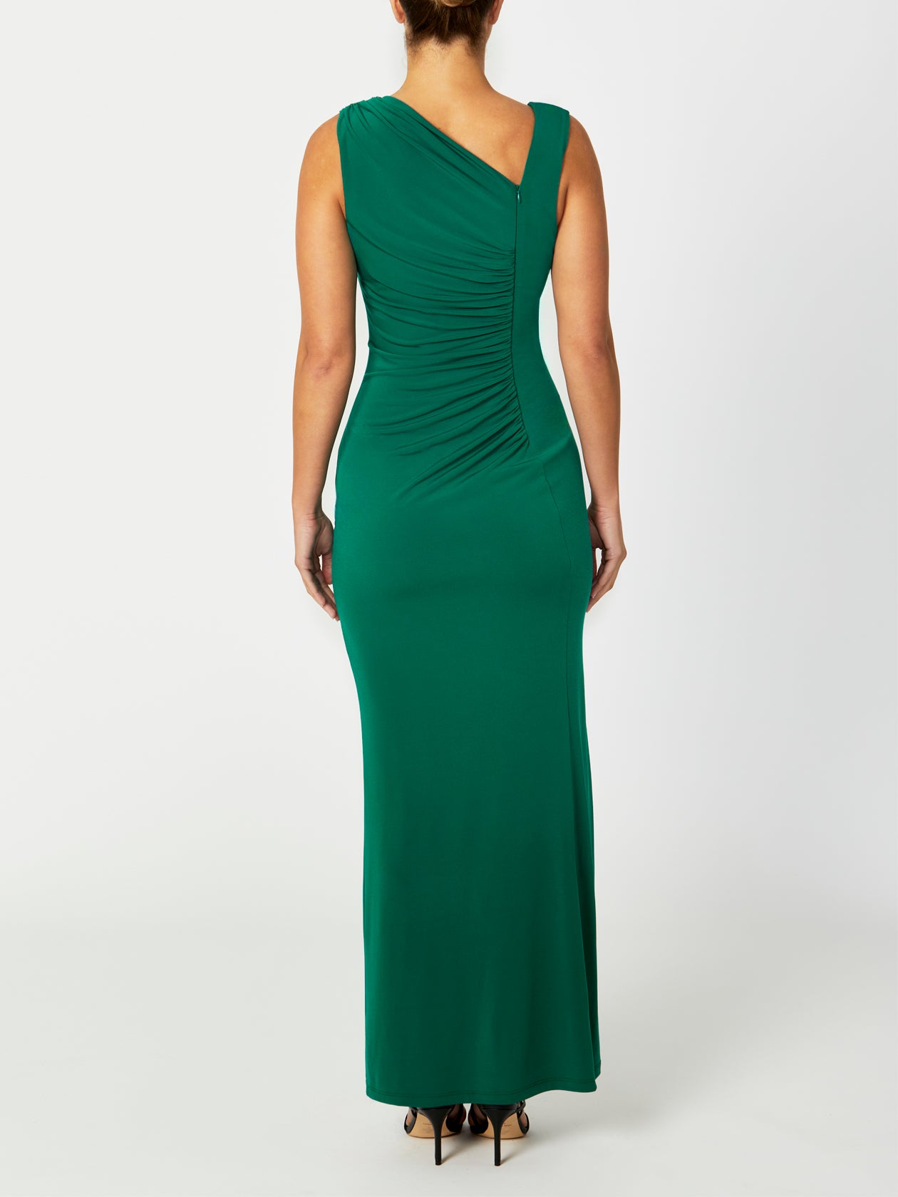 Women's Jersey Split Leg Gown in Green | Hilda