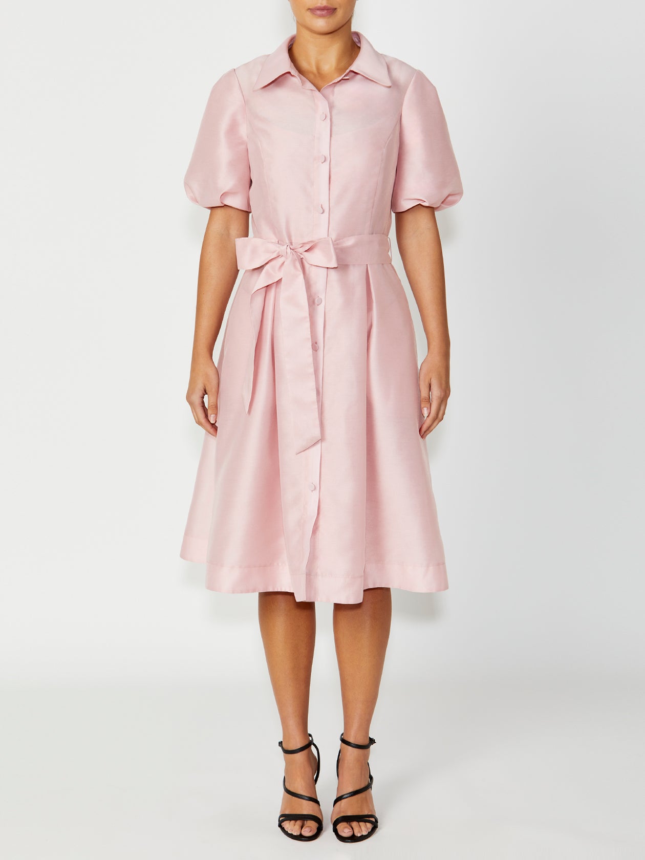 Women's Lace Shirtdress Dress in Pink | Simone