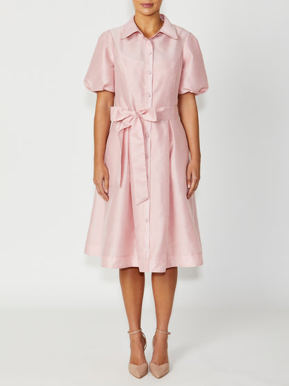 Women's Lace Shirtdress Dress in Pink | Simone