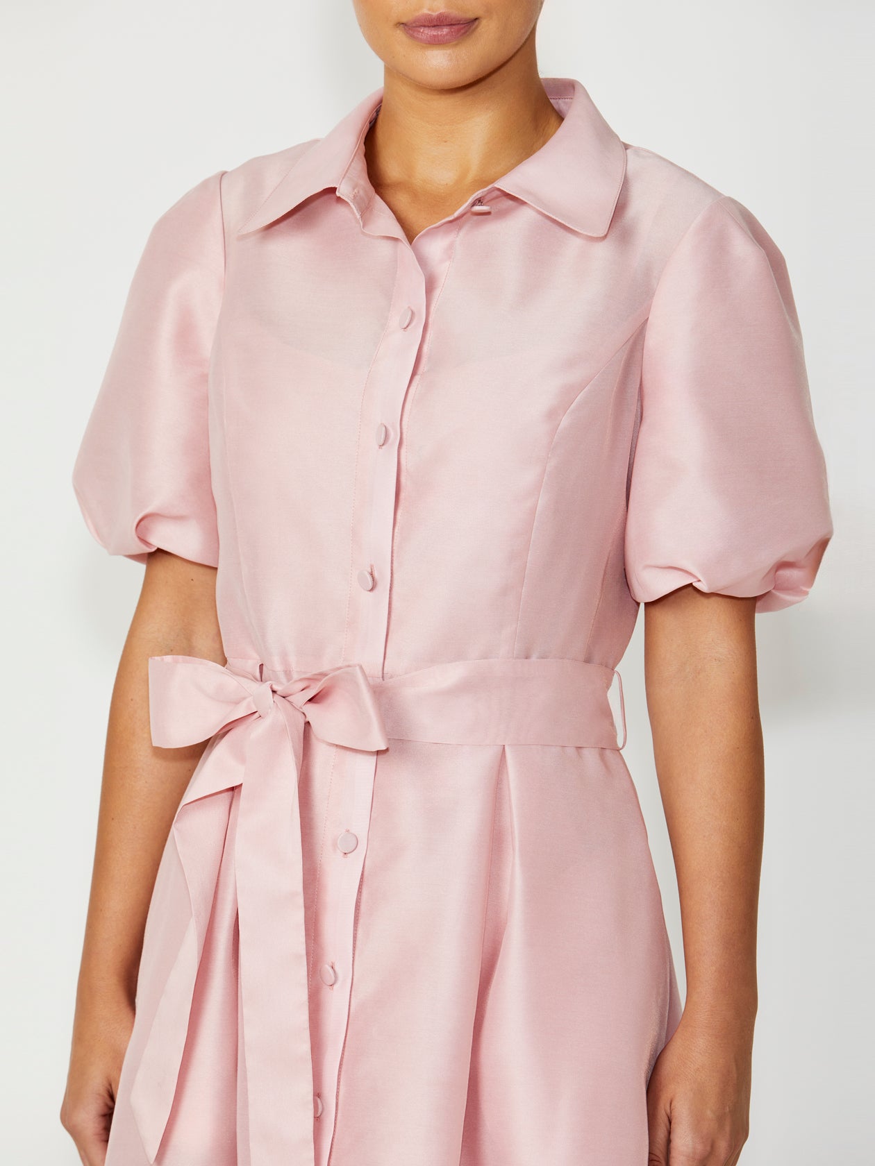 Women's Lace Shirtdress Dress in Pink | Simone