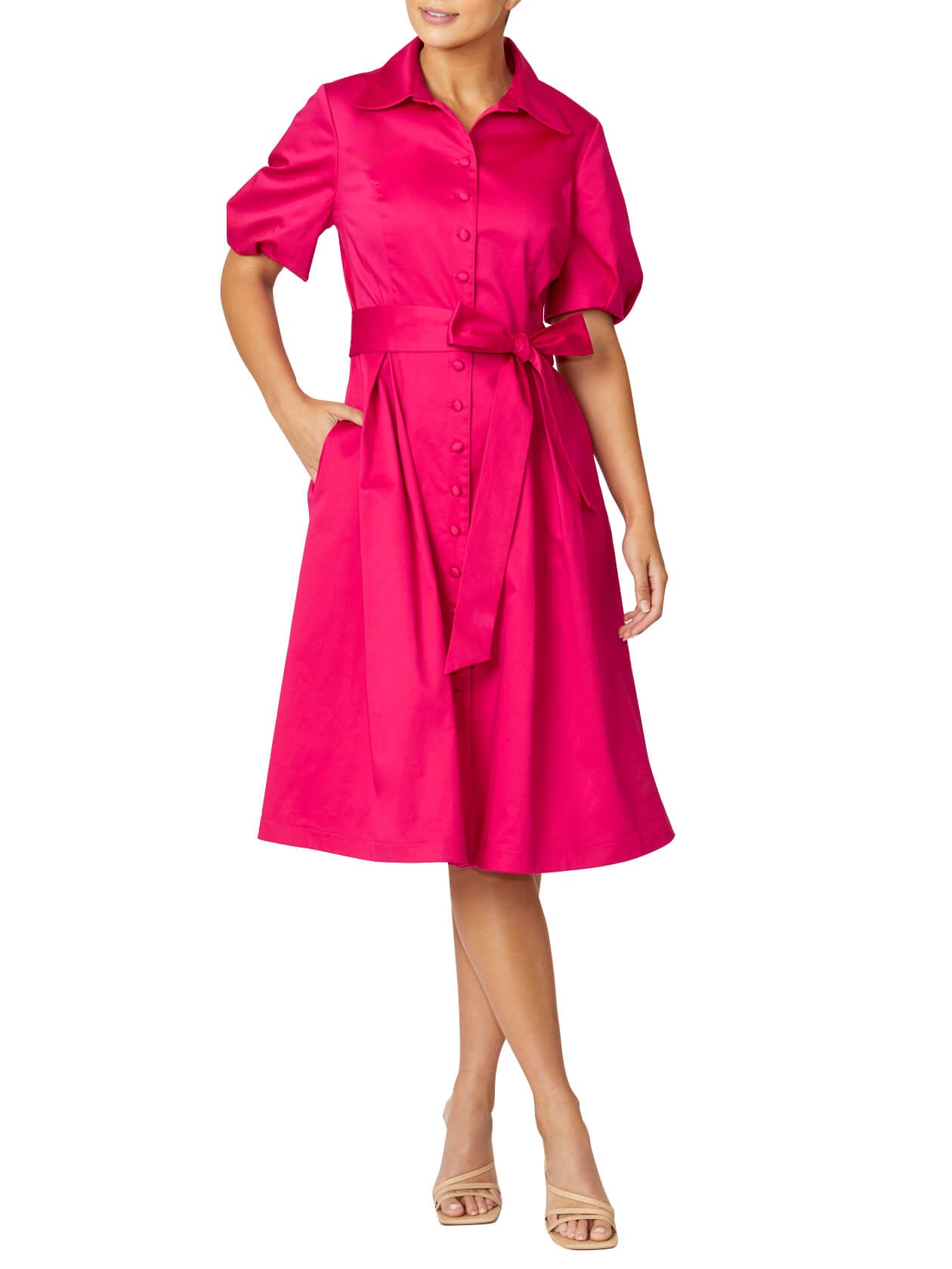 Pink shirt cheap dress womens