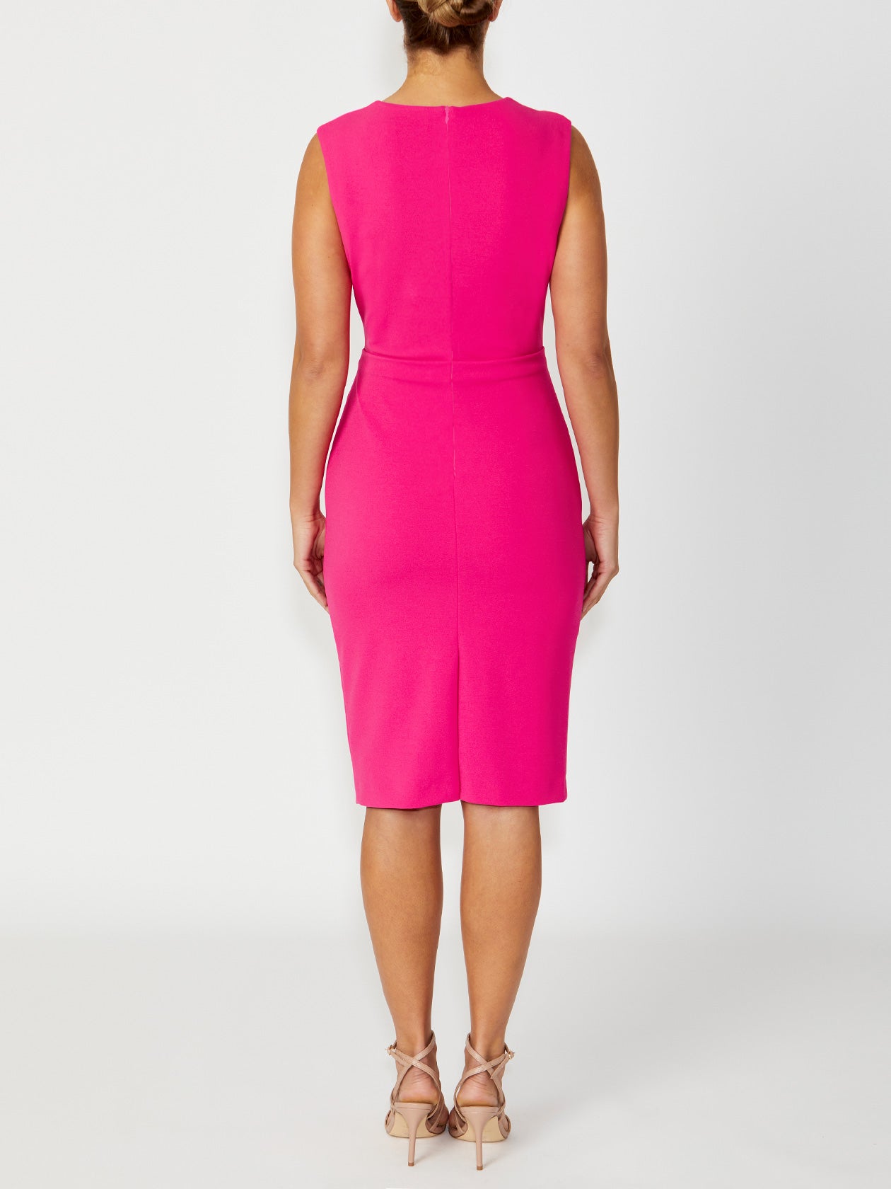 Women's Crepe Easy Fit Dress in Pink | Shiloh