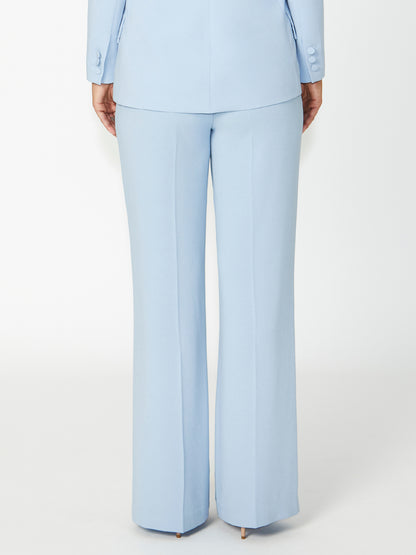 Women's Crepe Mid Rise Pant in Blue | Elsie