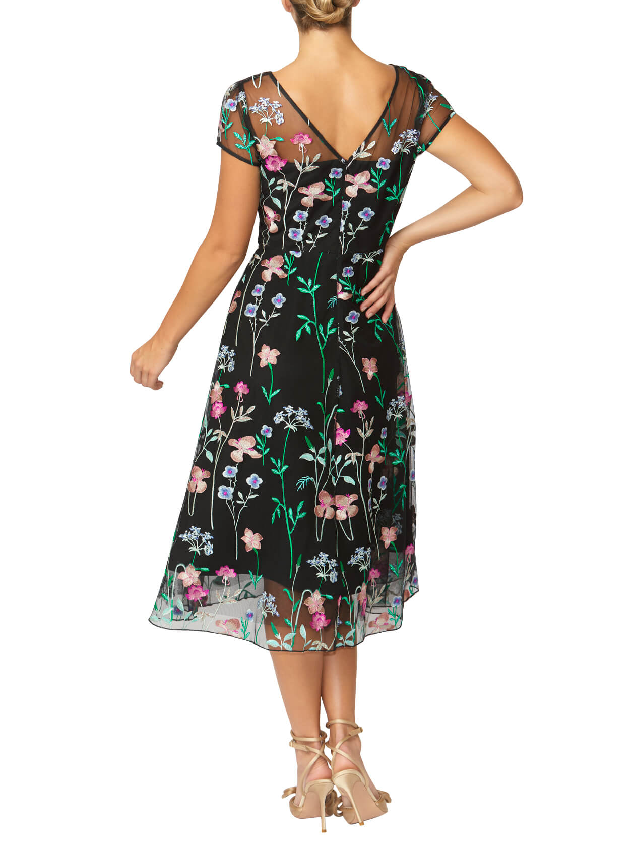 Black with floral dress shops