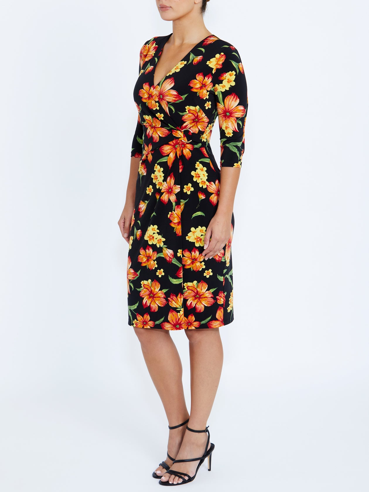 Autumn Floral Jersey Dress