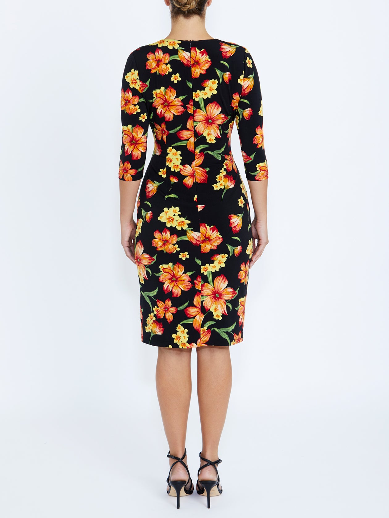 Autumn Floral Jersey Dress