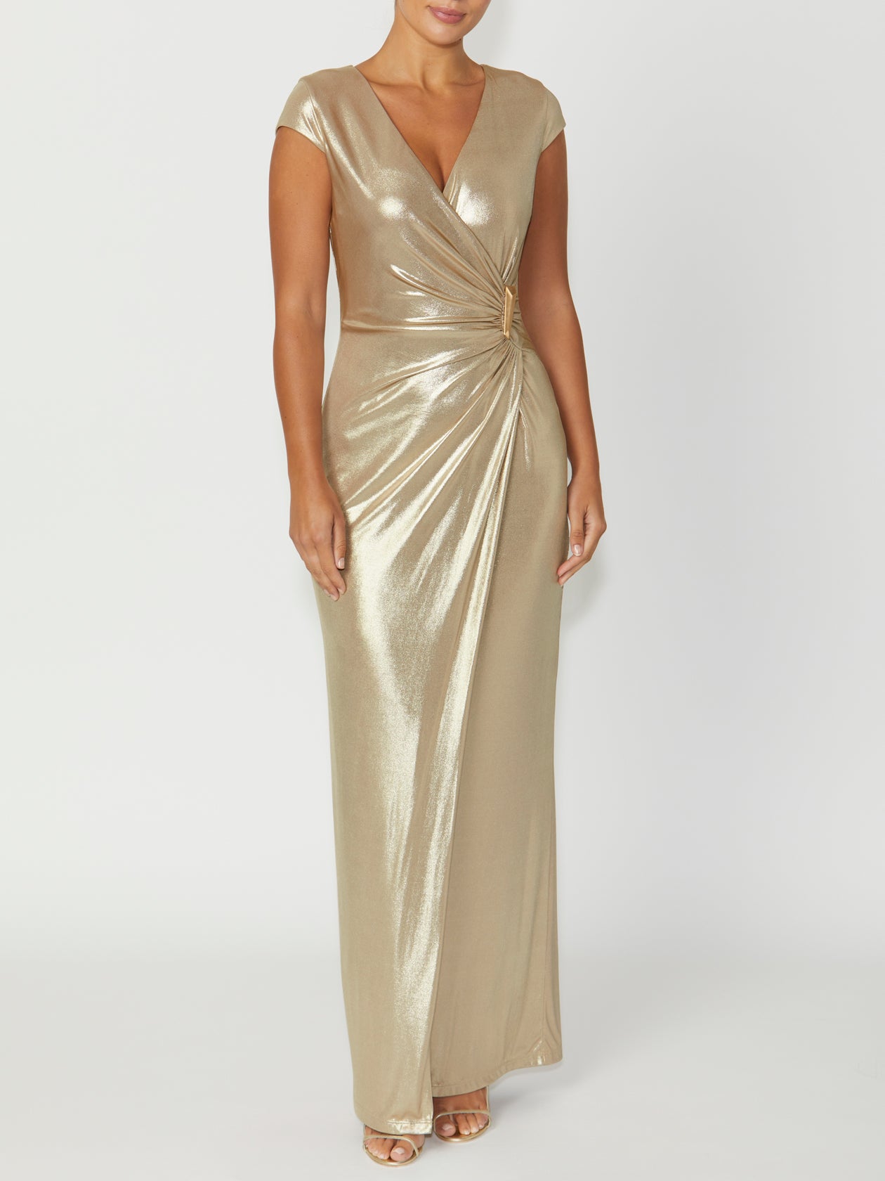 Women's Jersey Gown in Gold | Myrah