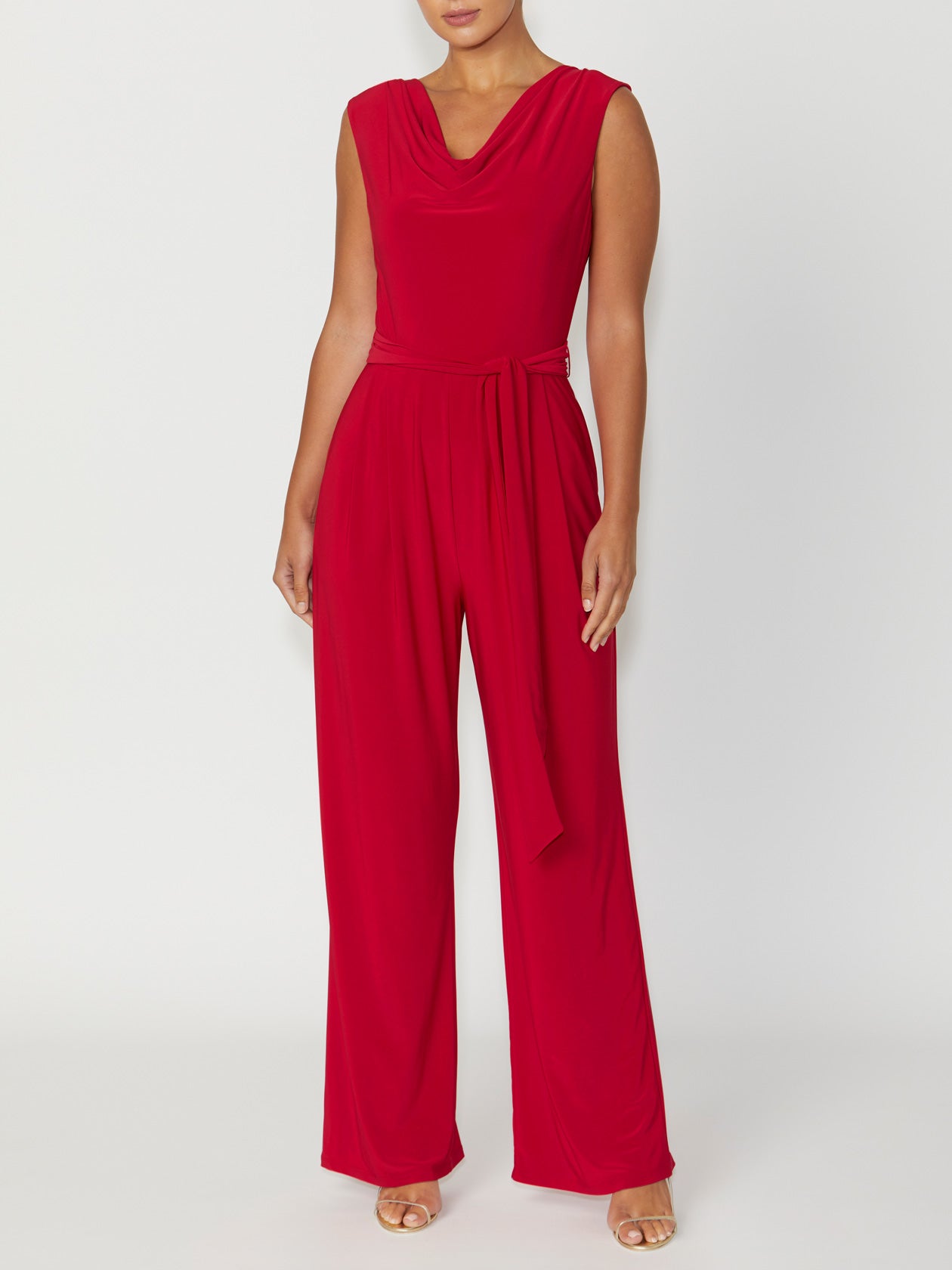 Women's Jersey Gown in Red | Jillian