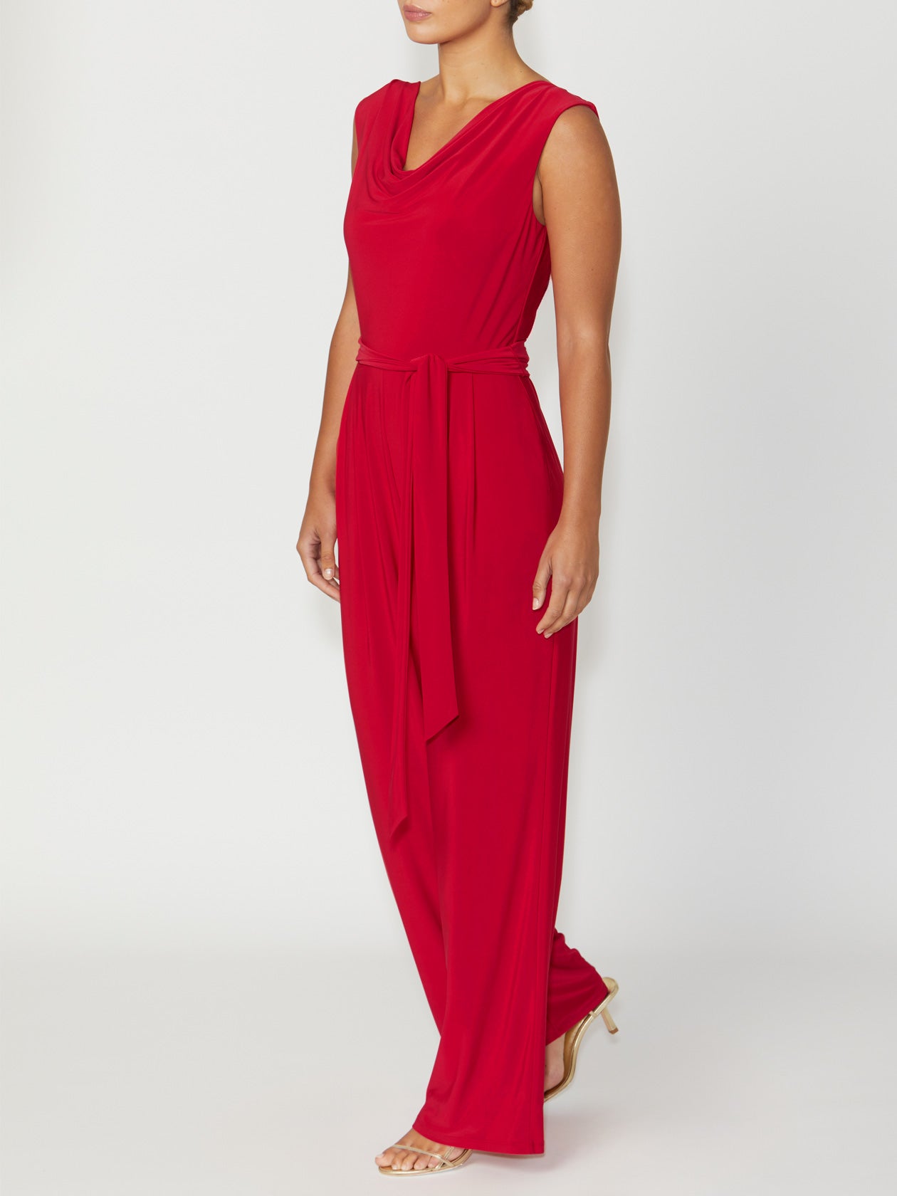 Women's Jersey Gown in Red | Jillian