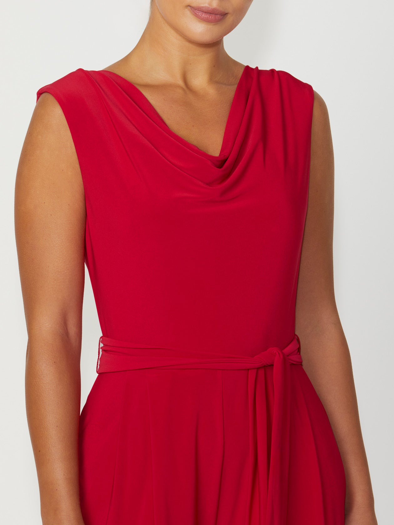 Women's Jersey Gown in Red | Jillian