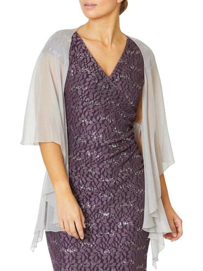 Misty Lilac Purple Silk Shrug | Anthea Crawford