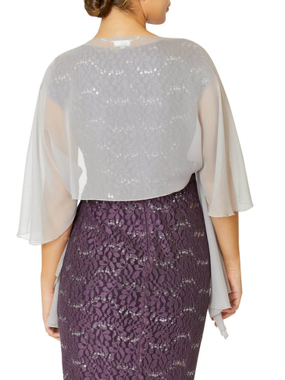 Misty Lilac Purple Silk Shrug | Anthea Crawford