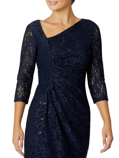 Leighton Navy Stretch Lace Dress
