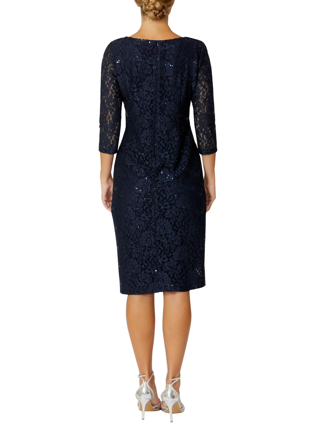 Leighton Navy Stretch Lace Dress