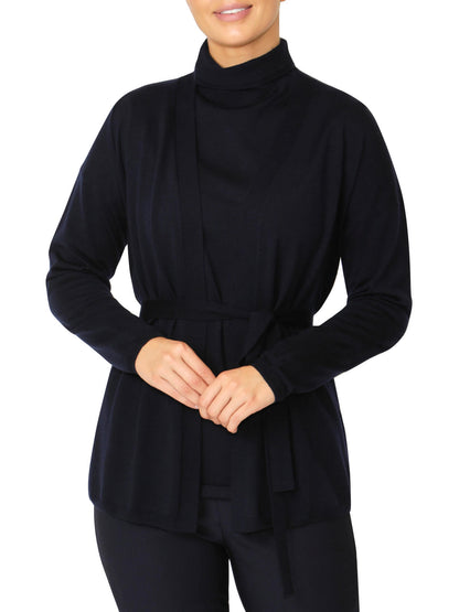 Chloe Navy Wrap Cardigan