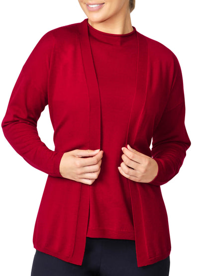 Chloe Red Wrap Cardigan