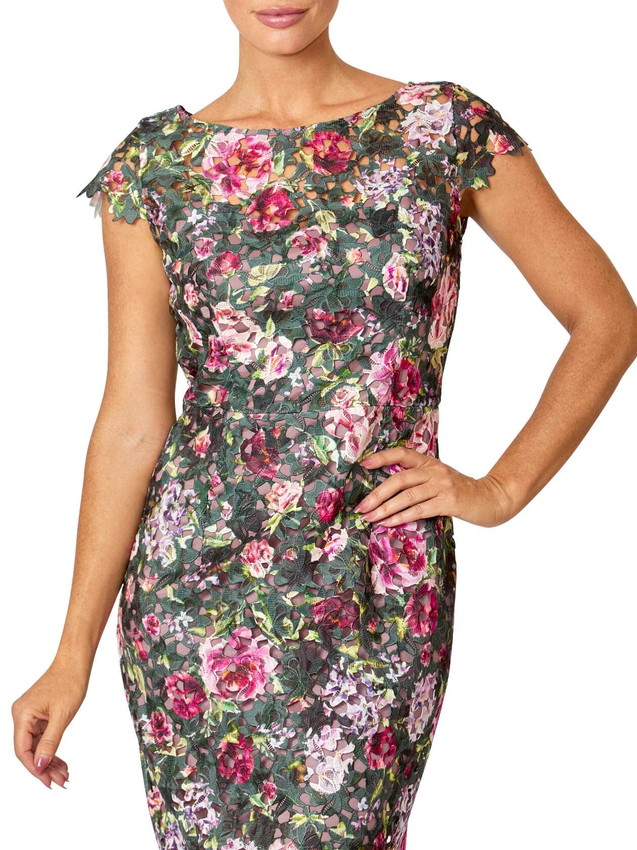 Flower clearance sheath dress