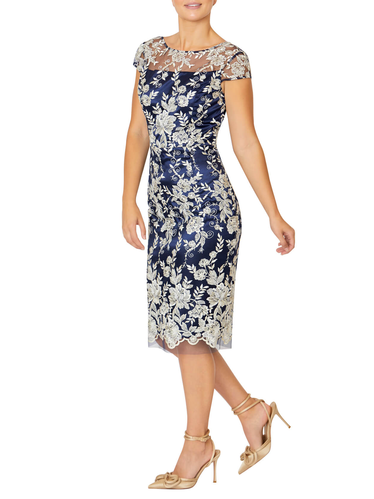 Catherine Navy and Ivory Shift Dress